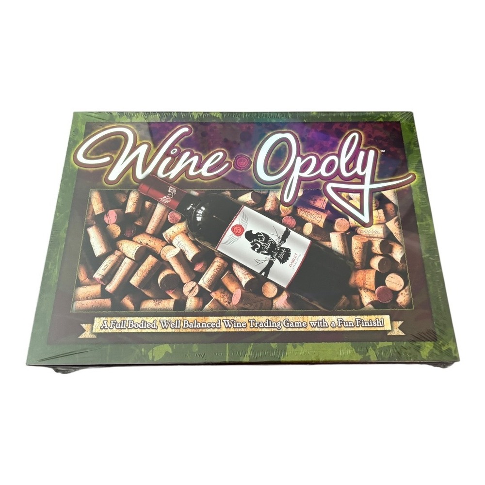 Wine-opoly Board Game A Full Bodied Wine Trading Game Fun Finish NEW